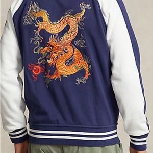 Brand New with Tags: Lunar New Year Dragon Fleece Jacket in Dark Cobalt